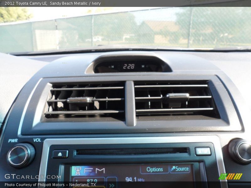 Sandy Beach Metallic / Ivory 2012 Toyota Camry LE