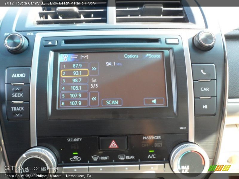 Sandy Beach Metallic / Ivory 2012 Toyota Camry LE