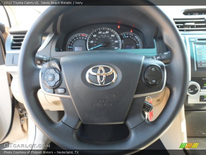 Sandy Beach Metallic / Ivory 2012 Toyota Camry LE