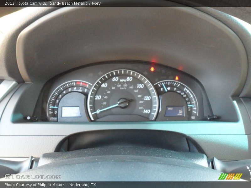 Sandy Beach Metallic / Ivory 2012 Toyota Camry LE