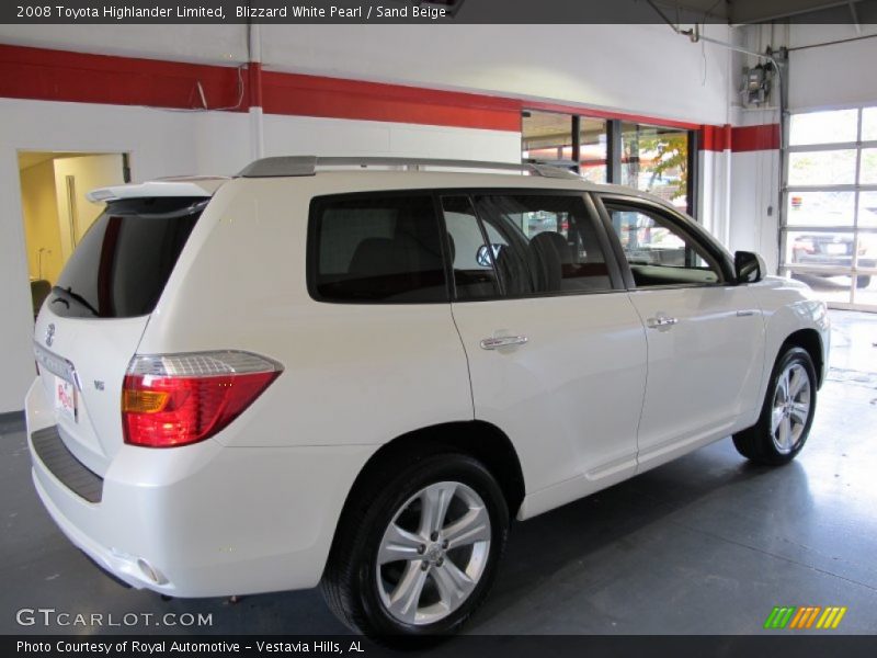 Blizzard White Pearl / Sand Beige 2008 Toyota Highlander Limited