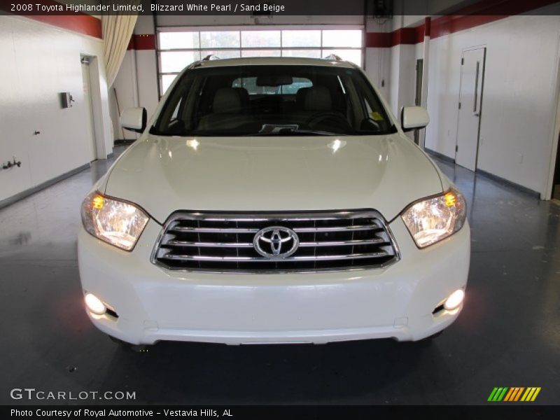 Blizzard White Pearl / Sand Beige 2008 Toyota Highlander Limited