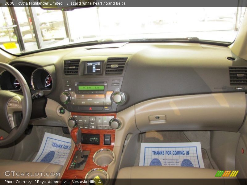 Blizzard White Pearl / Sand Beige 2008 Toyota Highlander Limited