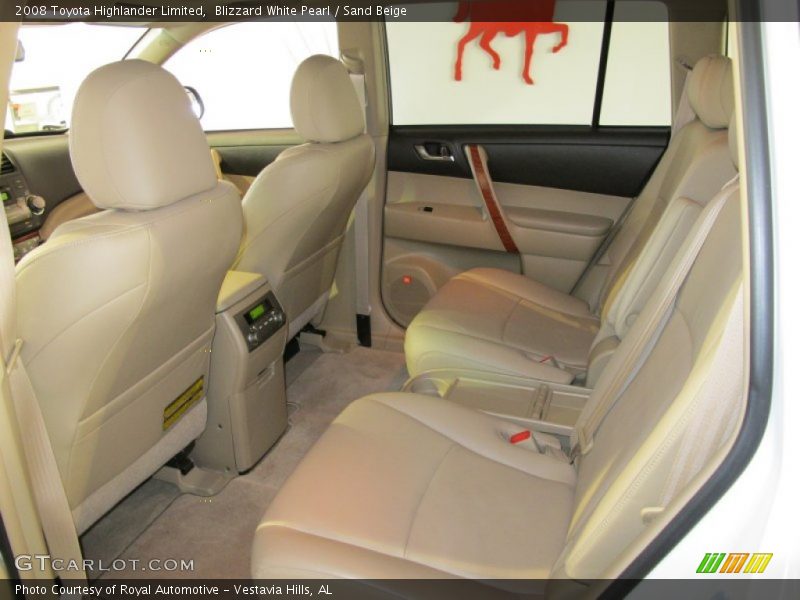 Blizzard White Pearl / Sand Beige 2008 Toyota Highlander Limited