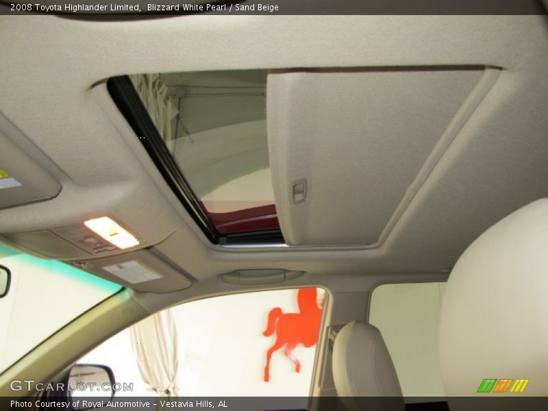 Blizzard White Pearl / Sand Beige 2008 Toyota Highlander Limited