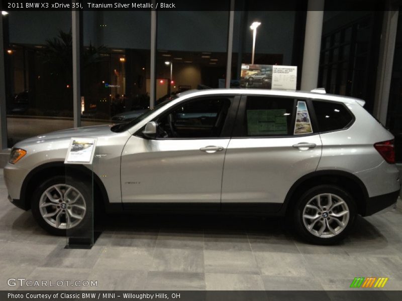 Titanium Silver Metallic / Black 2011 BMW X3 xDrive 35i
