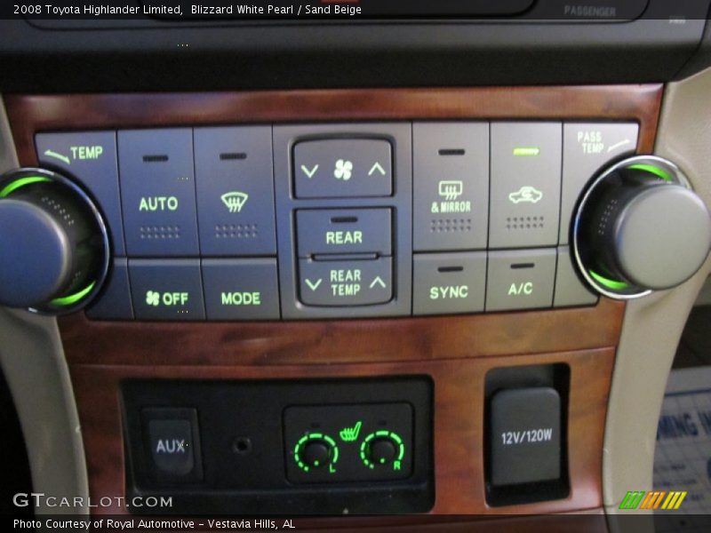 Blizzard White Pearl / Sand Beige 2008 Toyota Highlander Limited