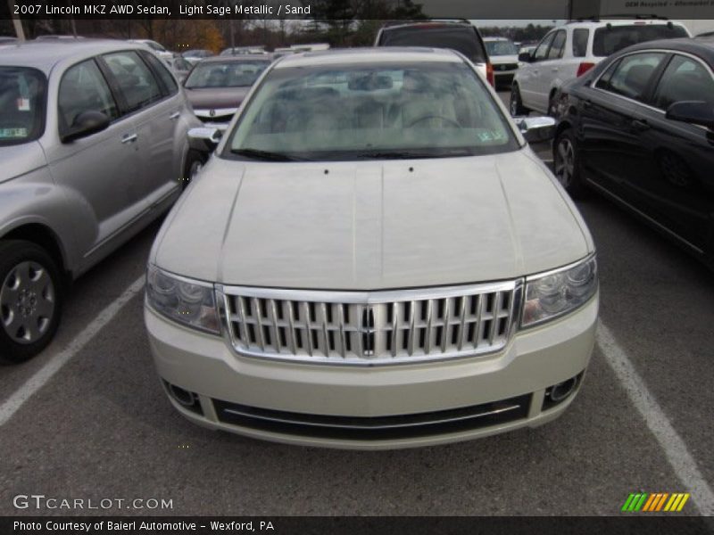 Light Sage Metallic / Sand 2007 Lincoln MKZ AWD Sedan