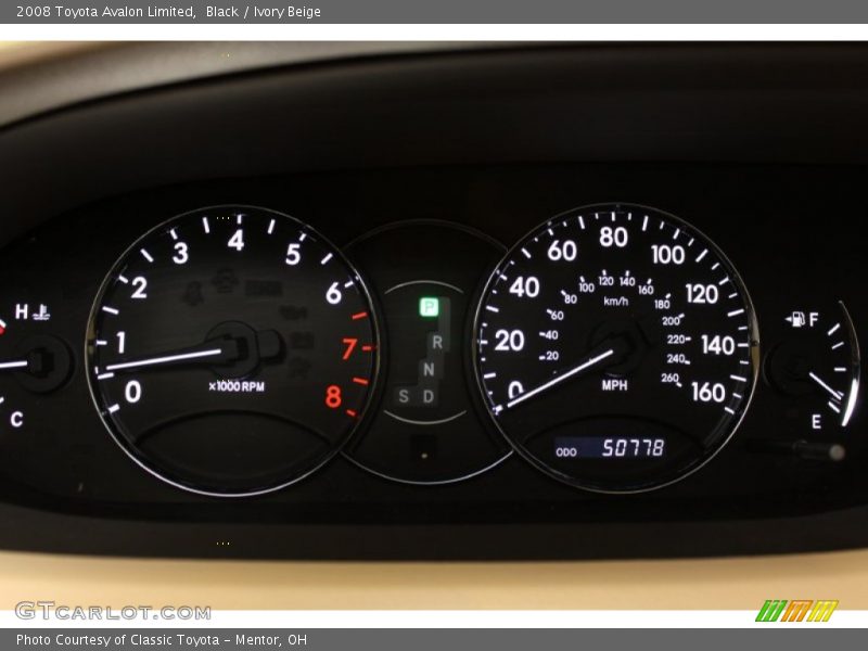 Black / Ivory Beige 2008 Toyota Avalon Limited