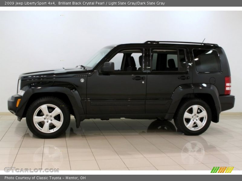 Brilliant Black Crystal Pearl / Light Slate Gray/Dark Slate Gray 2009 Jeep Liberty Sport 4x4