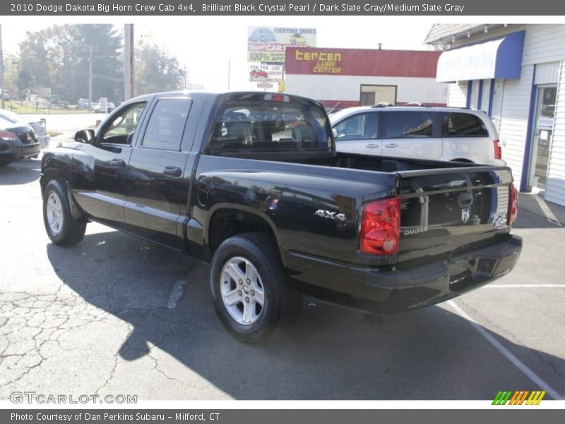 Brilliant Black Crystal Pearl / Dark Slate Gray/Medium Slate Gray 2010 Dodge Dakota Big Horn Crew Cab 4x4
