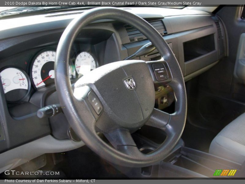 Brilliant Black Crystal Pearl / Dark Slate Gray/Medium Slate Gray 2010 Dodge Dakota Big Horn Crew Cab 4x4