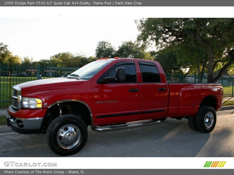 Flame Red / Dark Slate Gray 2005 Dodge Ram 3500 SLT Quad Cab 4x4 Dually