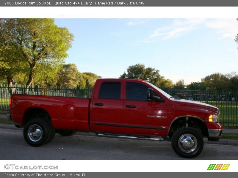 Flame Red / Dark Slate Gray 2005 Dodge Ram 3500 SLT Quad Cab 4x4 Dually