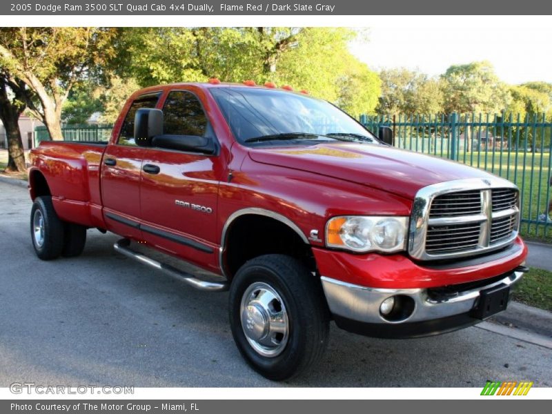 Flame Red / Dark Slate Gray 2005 Dodge Ram 3500 SLT Quad Cab 4x4 Dually
