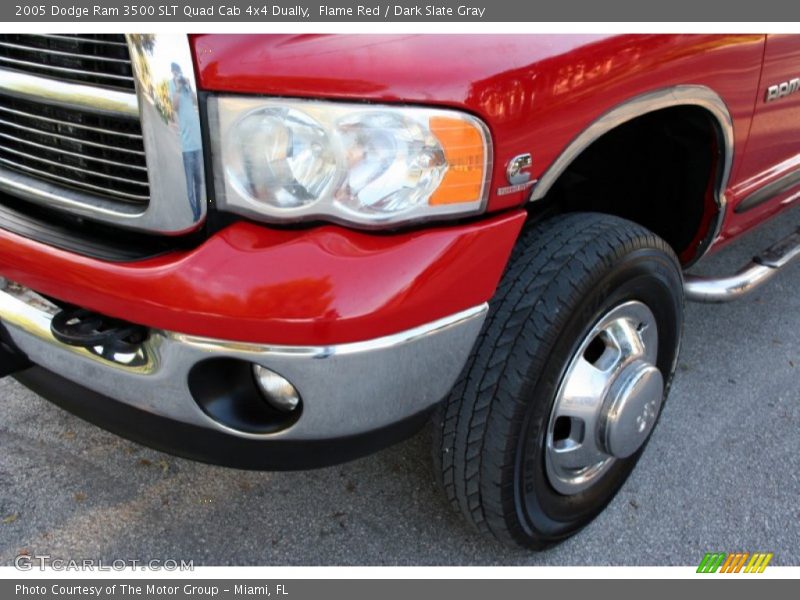 Flame Red / Dark Slate Gray 2005 Dodge Ram 3500 SLT Quad Cab 4x4 Dually
