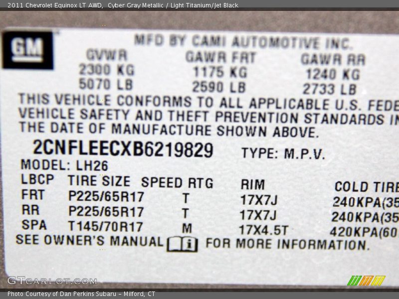 Cyber Gray Metallic / Light Titanium/Jet Black 2011 Chevrolet Equinox LT AWD