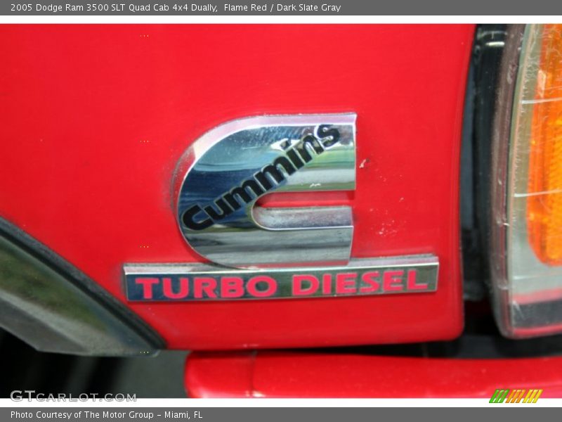 Flame Red / Dark Slate Gray 2005 Dodge Ram 3500 SLT Quad Cab 4x4 Dually