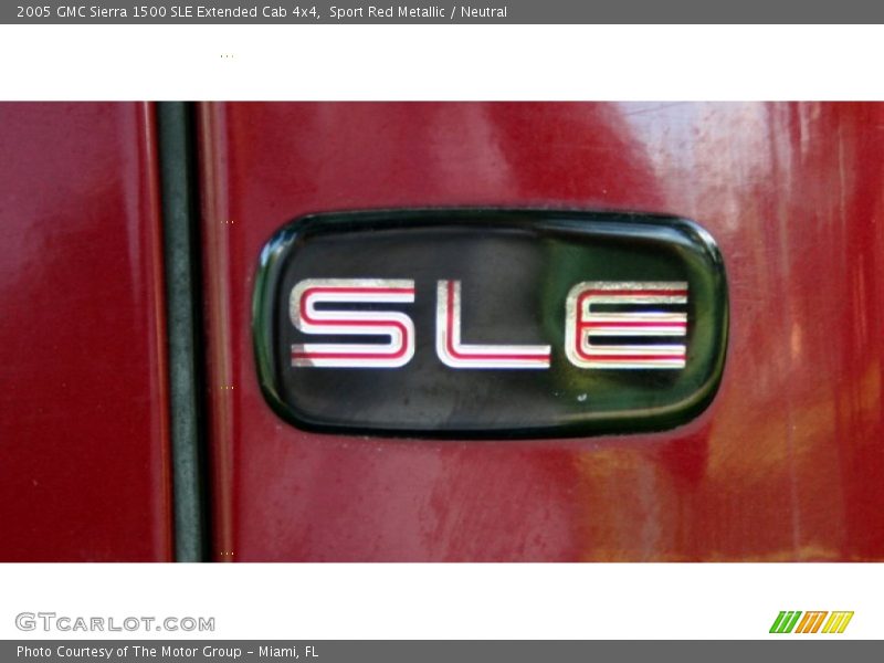 Sport Red Metallic / Neutral 2005 GMC Sierra 1500 SLE Extended Cab 4x4