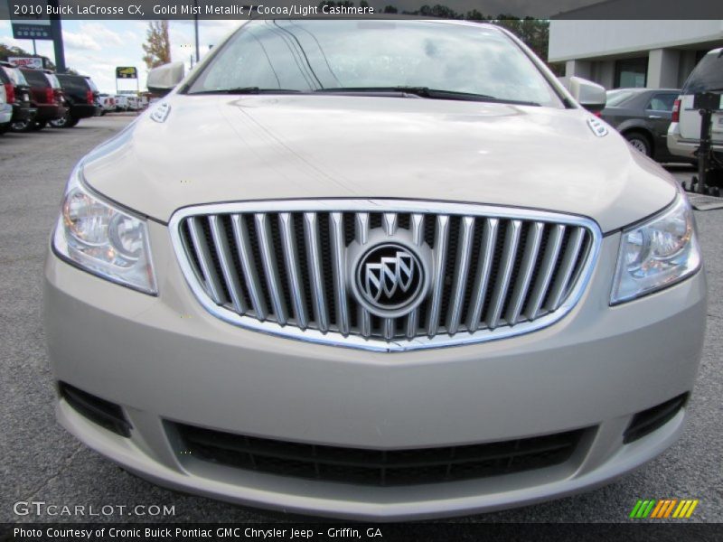 Gold Mist Metallic / Cocoa/Light Cashmere 2010 Buick LaCrosse CX