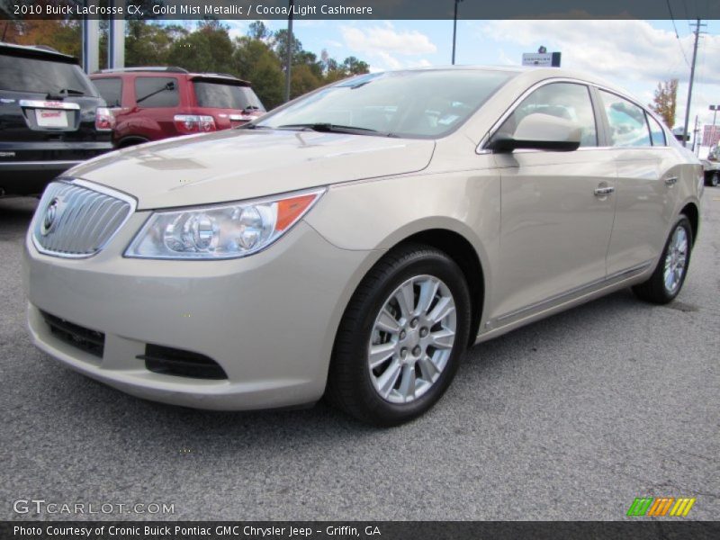 Gold Mist Metallic / Cocoa/Light Cashmere 2010 Buick LaCrosse CX