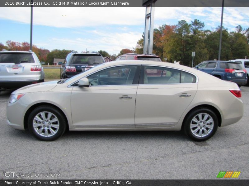 Gold Mist Metallic / Cocoa/Light Cashmere 2010 Buick LaCrosse CX