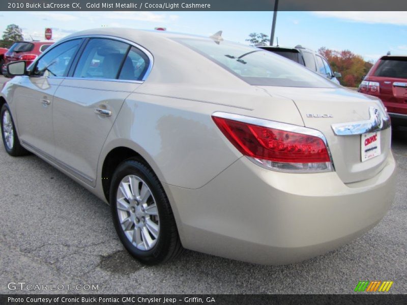 Gold Mist Metallic / Cocoa/Light Cashmere 2010 Buick LaCrosse CX