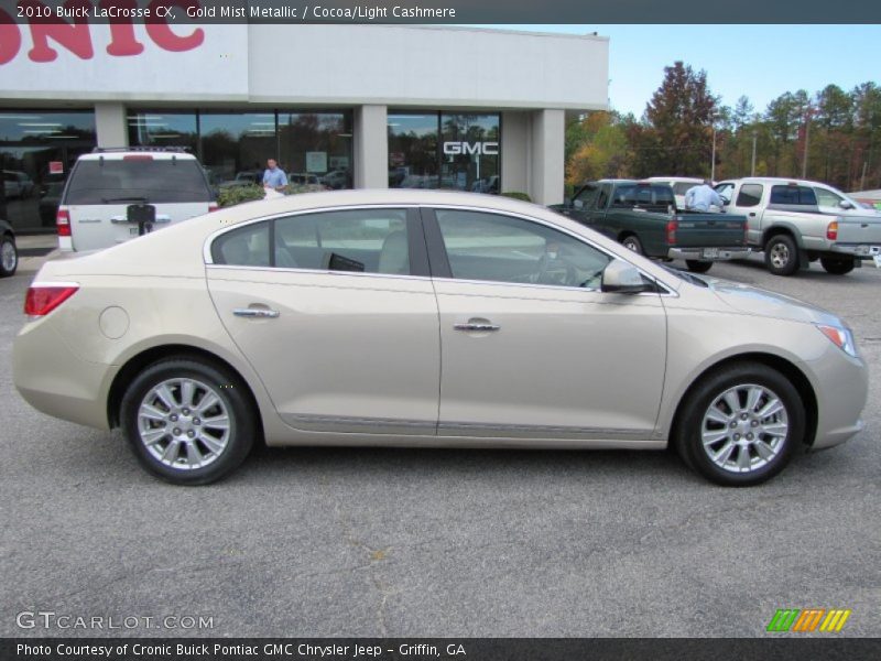 Gold Mist Metallic / Cocoa/Light Cashmere 2010 Buick LaCrosse CX