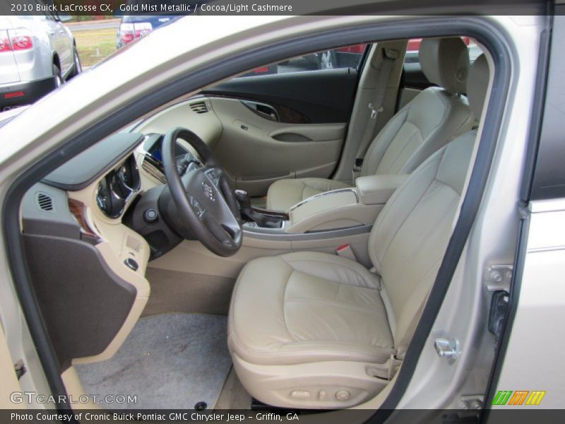 Gold Mist Metallic / Cocoa/Light Cashmere 2010 Buick LaCrosse CX