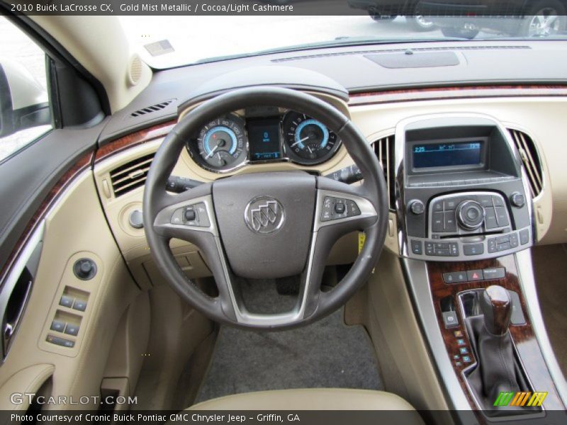Gold Mist Metallic / Cocoa/Light Cashmere 2010 Buick LaCrosse CX