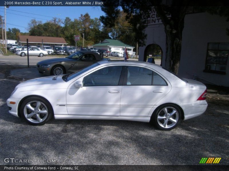 Alabaster White / Black 2006 Mercedes-Benz C 230 Sport