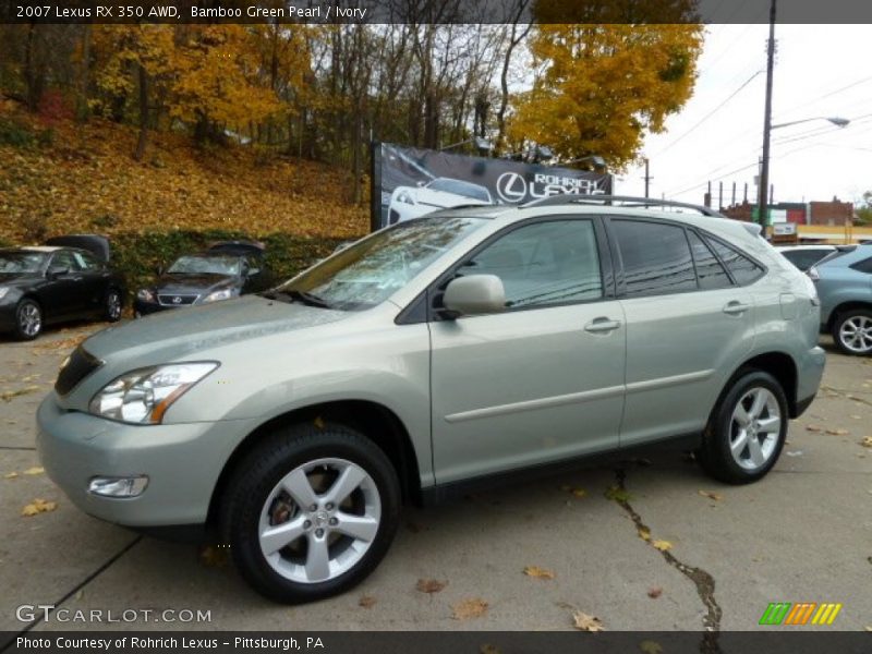 Bamboo Green Pearl / Ivory 2007 Lexus RX 350 AWD