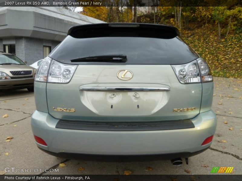 Bamboo Green Pearl / Ivory 2007 Lexus RX 350 AWD