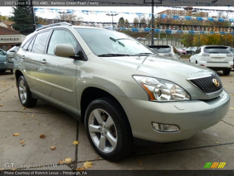 Bamboo Green Pearl / Ivory 2007 Lexus RX 350 AWD