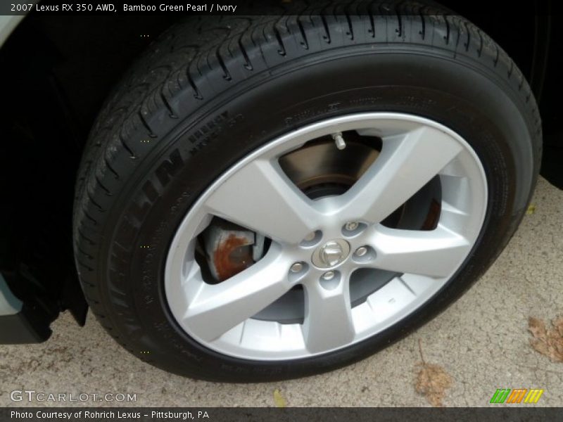 Bamboo Green Pearl / Ivory 2007 Lexus RX 350 AWD