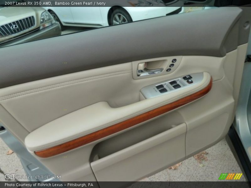 Bamboo Green Pearl / Ivory 2007 Lexus RX 350 AWD