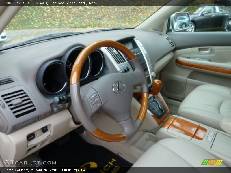 Bamboo Green Pearl / Ivory 2007 Lexus RX 350 AWD