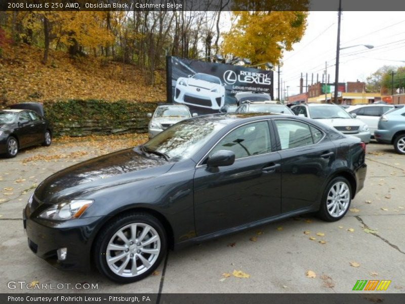 Obsidian Black / Cashmere Beige 2008 Lexus IS 250 AWD