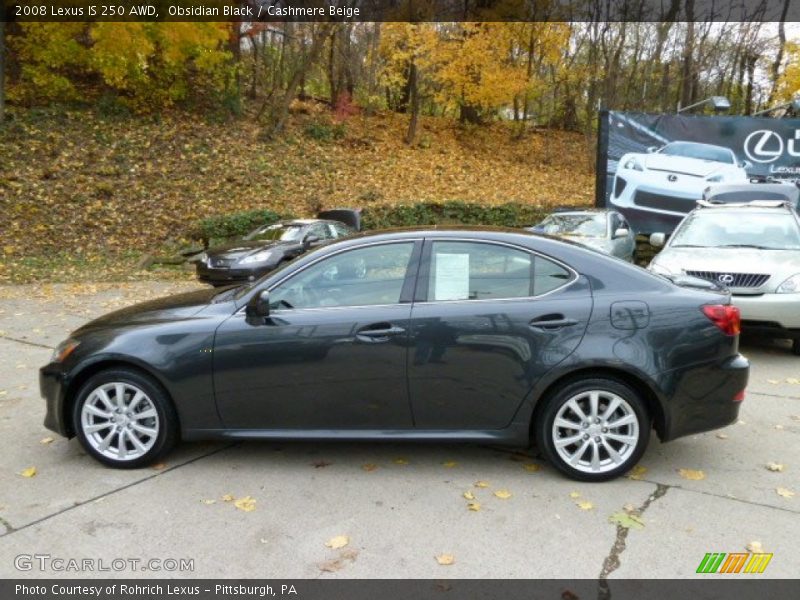 Obsidian Black / Cashmere Beige 2008 Lexus IS 250 AWD