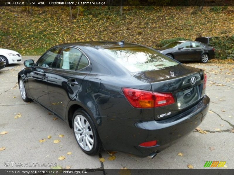 Obsidian Black / Cashmere Beige 2008 Lexus IS 250 AWD