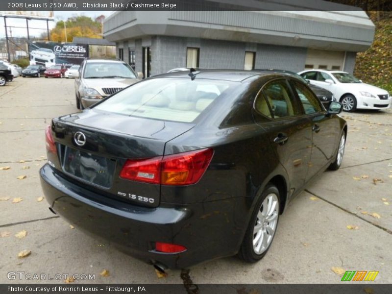 Obsidian Black / Cashmere Beige 2008 Lexus IS 250 AWD