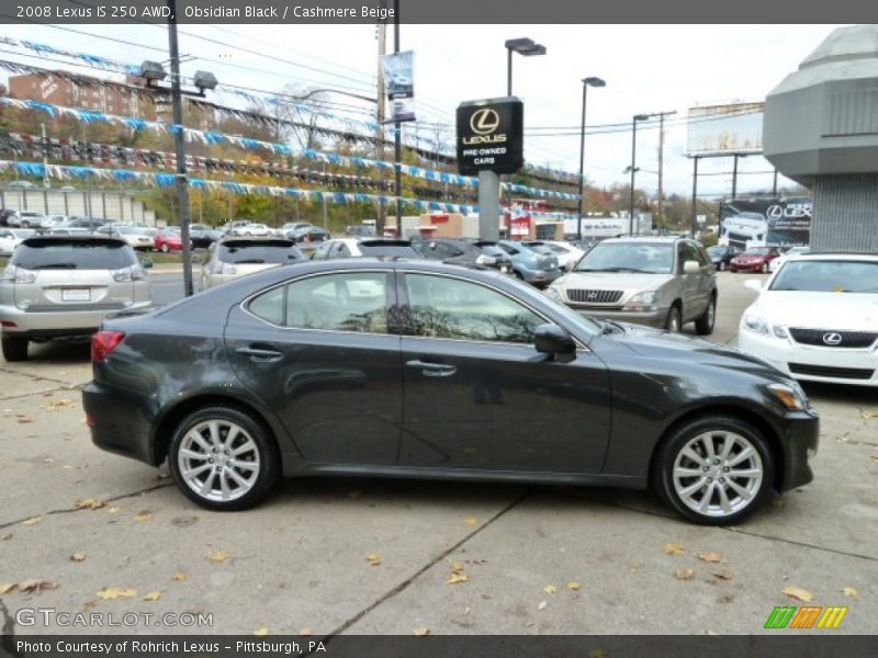 Obsidian Black / Cashmere Beige 2008 Lexus IS 250 AWD