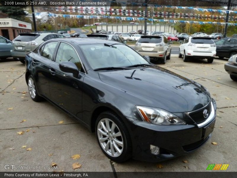 Obsidian Black / Cashmere Beige 2008 Lexus IS 250 AWD