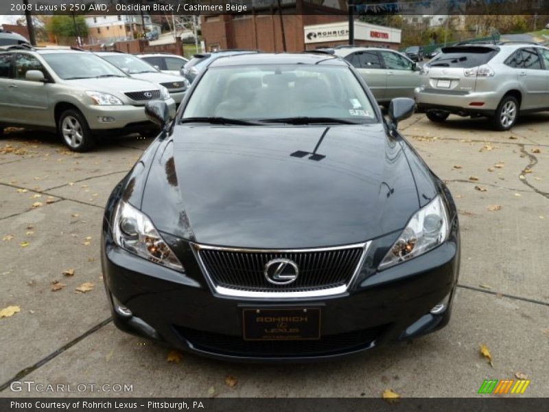 Obsidian Black / Cashmere Beige 2008 Lexus IS 250 AWD