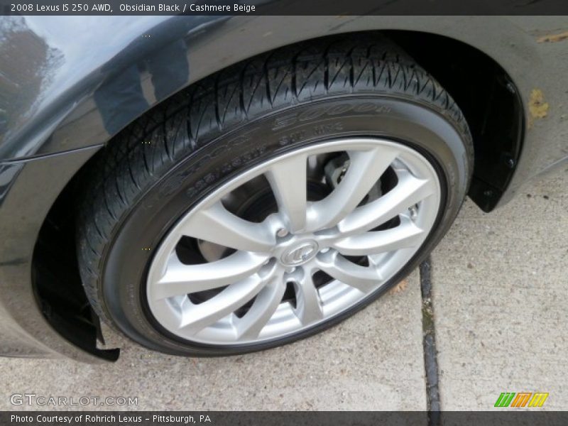 Obsidian Black / Cashmere Beige 2008 Lexus IS 250 AWD