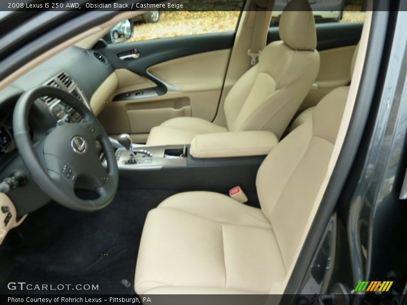 Obsidian Black / Cashmere Beige 2008 Lexus IS 250 AWD