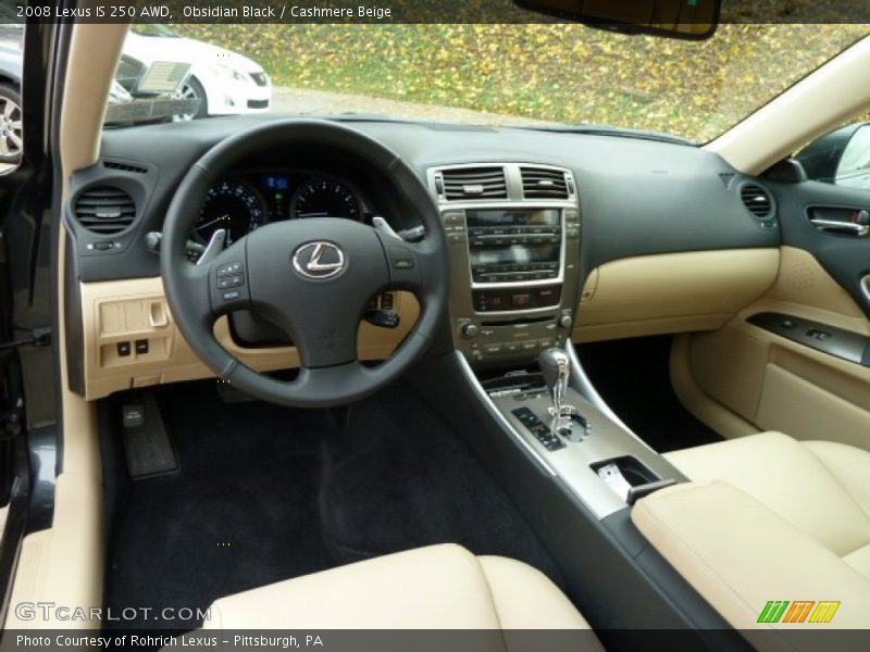 Obsidian Black / Cashmere Beige 2008 Lexus IS 250 AWD