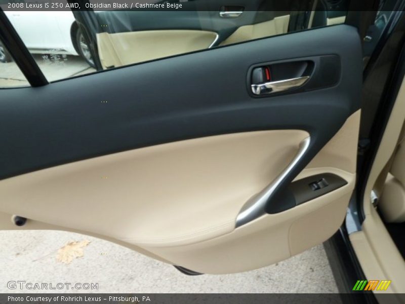 Obsidian Black / Cashmere Beige 2008 Lexus IS 250 AWD