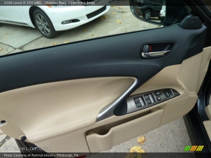 Obsidian Black / Cashmere Beige 2008 Lexus IS 250 AWD