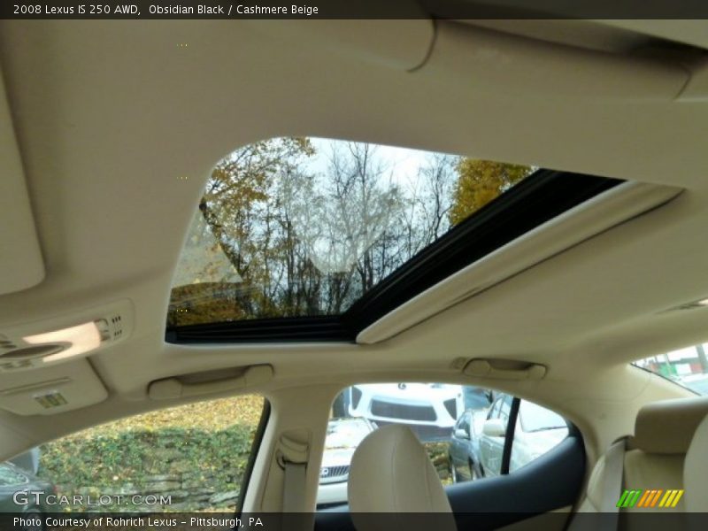 Obsidian Black / Cashmere Beige 2008 Lexus IS 250 AWD